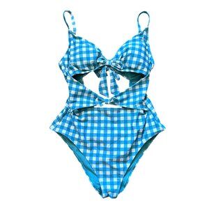 Adore Me NEW Morgan Gingham One Piece Swimsuit Size L